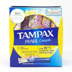 Tampax Pearl Regular Compack 18 Tampons Applicator