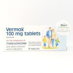 Vermox (Mebendazole) 100mg 6 Tablets