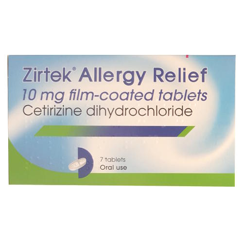 Zirtek allergy relief 7 tablets