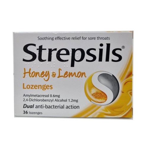 Strepsils Honey & Lemon Lozenges 36 Lozenges